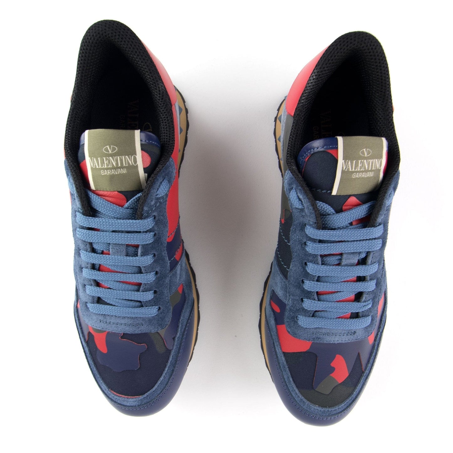 Valentino Rockrunner Camouflage Sneaker Red/Blue Camo Pl4