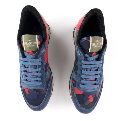 Valentino Rockrunner Camouflage Sneaker Red/Blue Camo Pl4