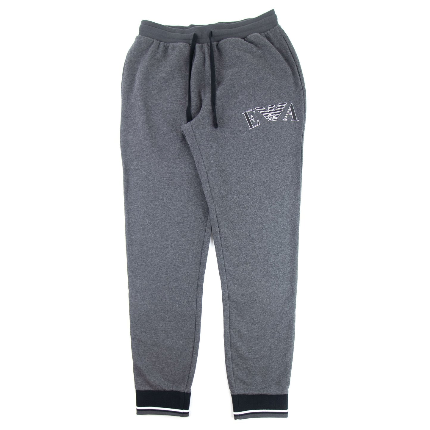 Emporio Armani EA Logo Tracksuit Bottoms Dark Grey Melange