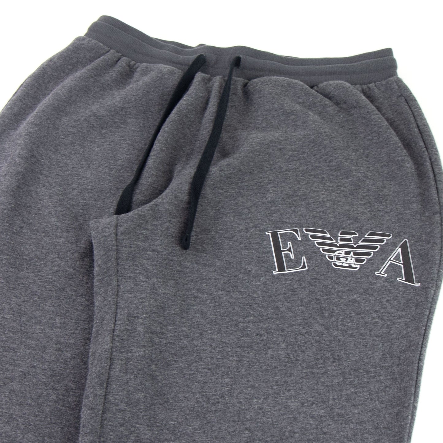 Emporio Armani EA Logo Tracksuit Bottoms Dark Grey Melange