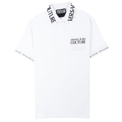 Versace Jeans Couture Slim-fit Cotton-pique Polo White