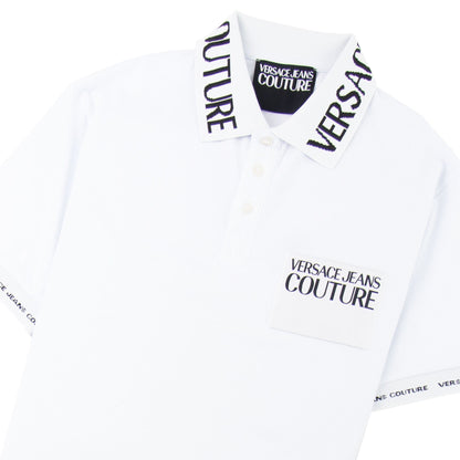 Versace Jeans Couture Slim-fit Cotton-pique Polo White