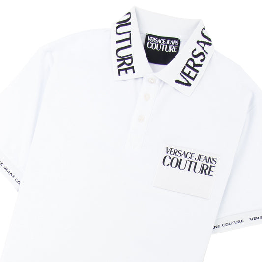 Versace Jeans Couture Slim-fit Cotton-pique Polo White
