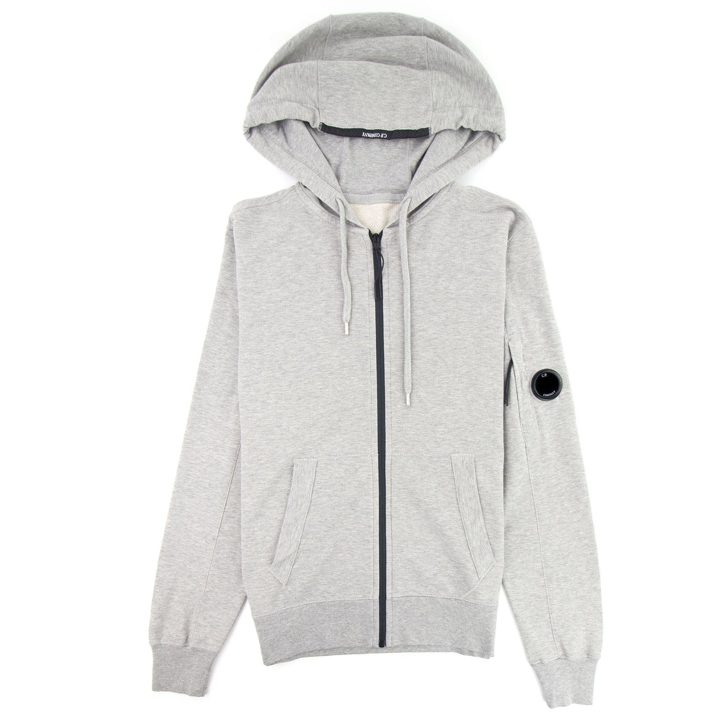 Cp Company Light Fleece Open Hooded Sweatshirt Grey M93