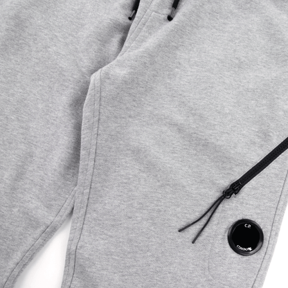 CP Company Diagonal Raised Fleece Double Zip Lens Sweatpants Grey M93