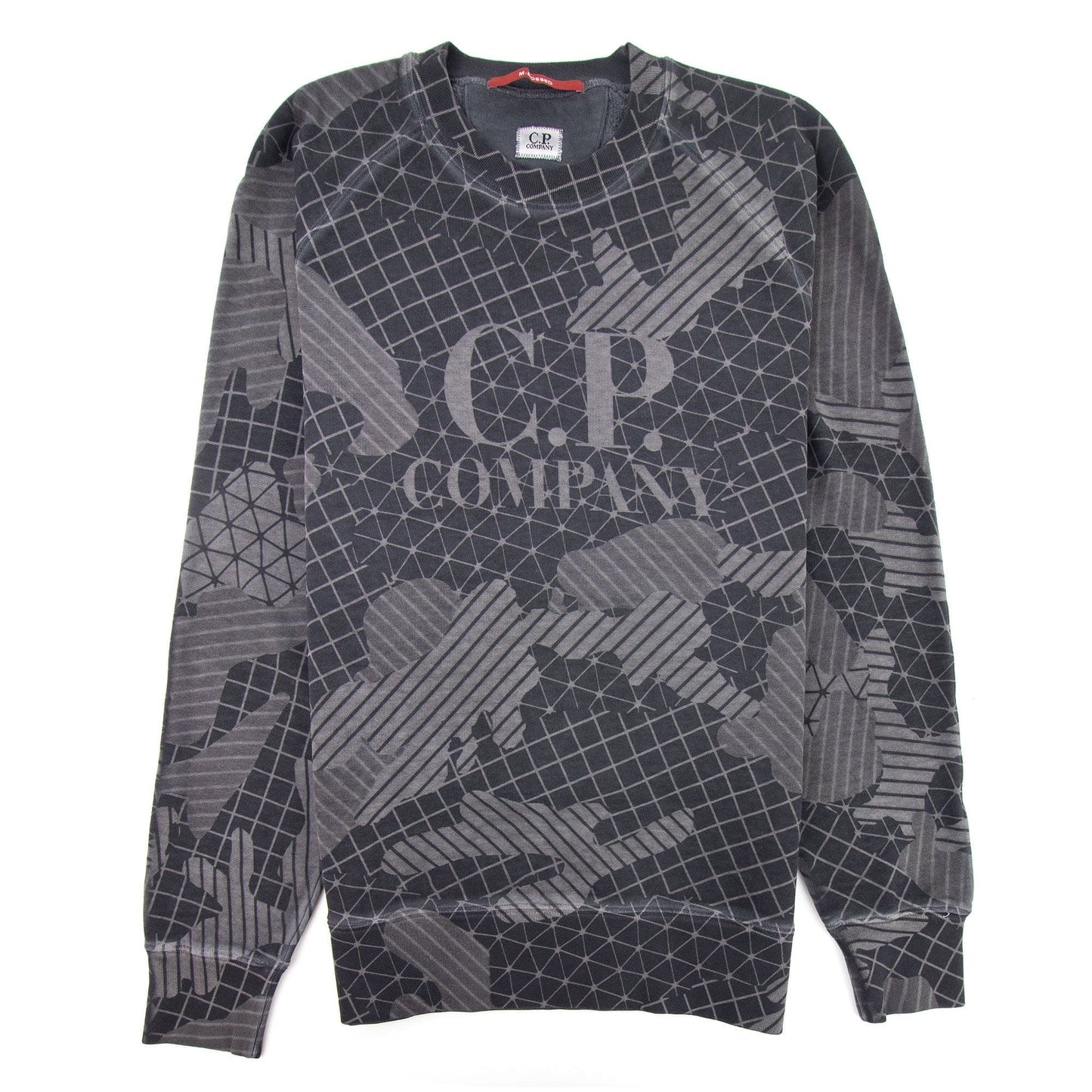 CP Company Lasered Fleece Woodland Camo Sweatshirt Ebony 979