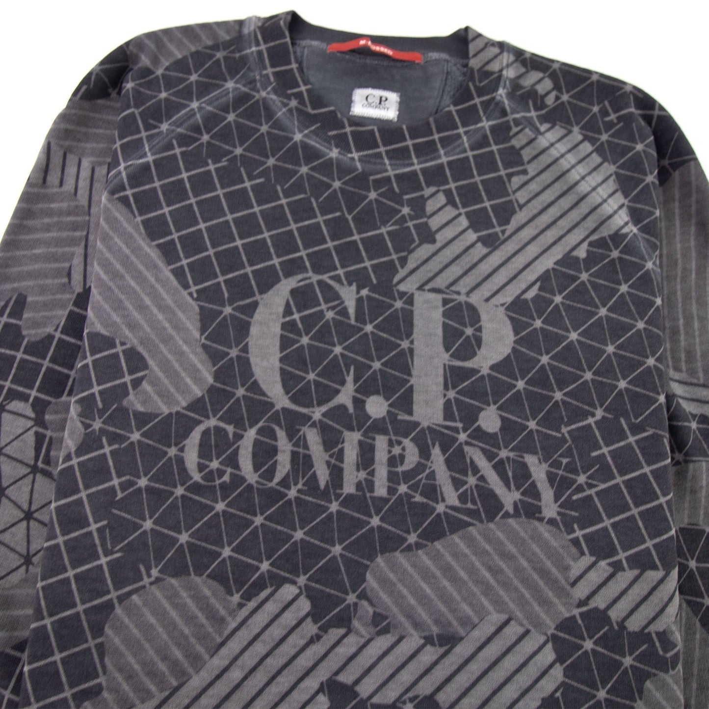 CP Company Lasered Fleece Woodland Camo Sweatshirt Ebony 979