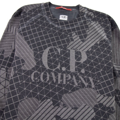 CP Company Lasered Fleece Woodland Camo Sweatshirt Ebony 979