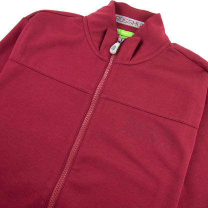 Hugo Boss Zip Up Skaz Funnel Neck Red