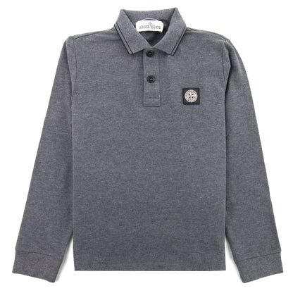 Stone Island Junior Long Sleeve Polo Dark Grey V1067