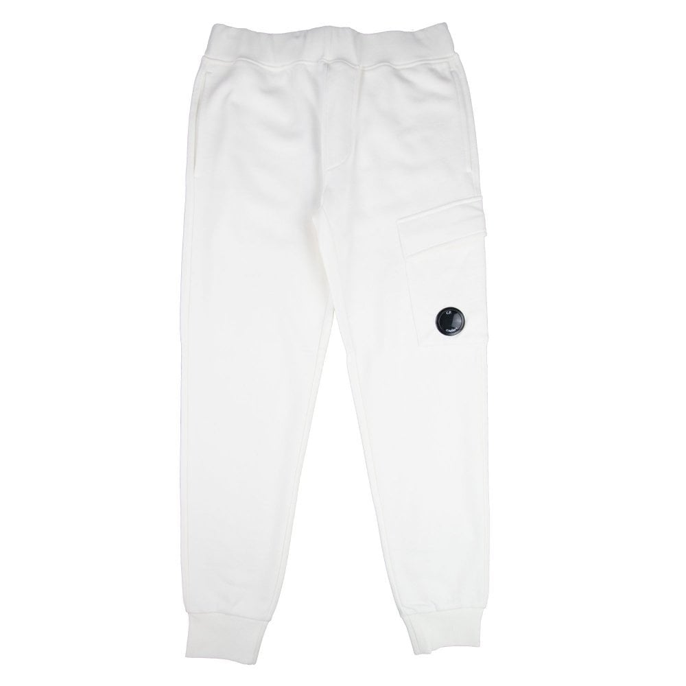 CP Company White Watch Viewer Lens Tracksuit Bottoms