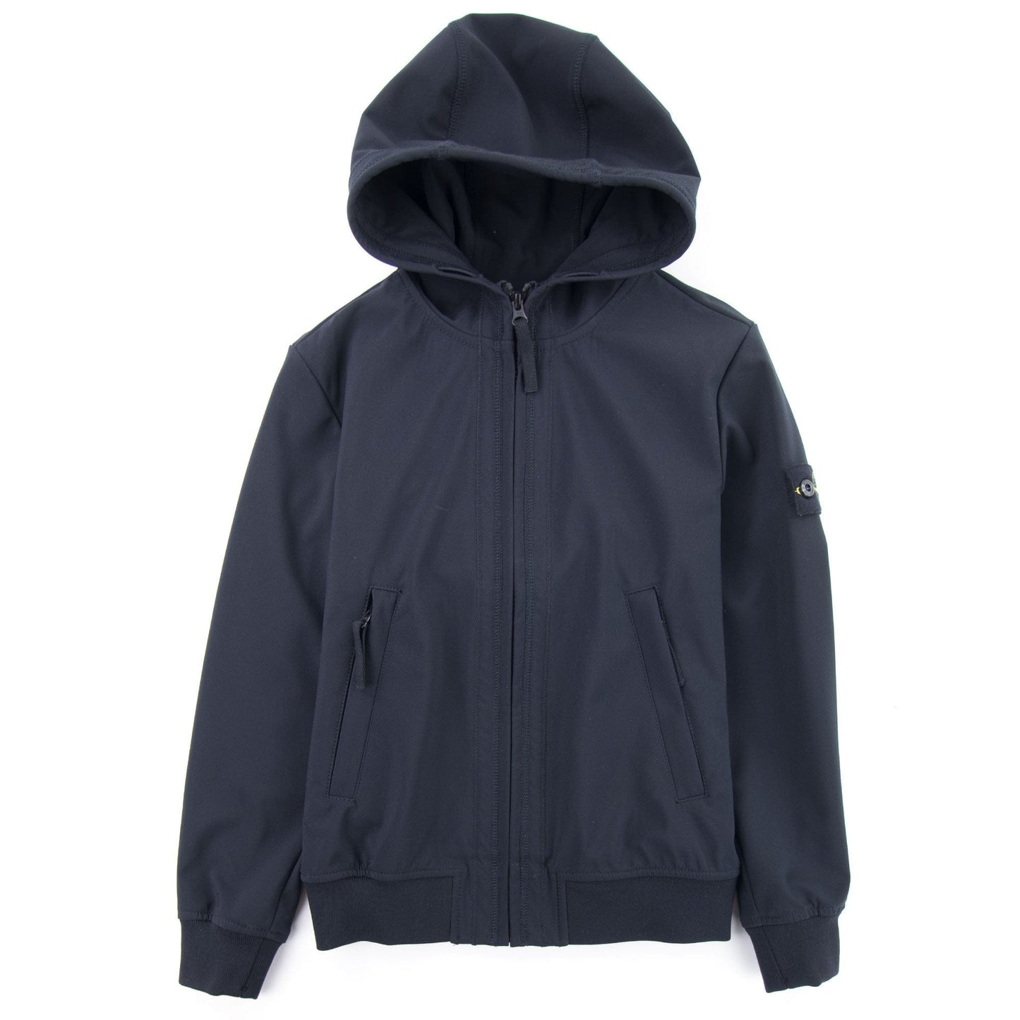 Stone Island Junior 40134 Double Stitch Soft Shell Jacket Black V0029