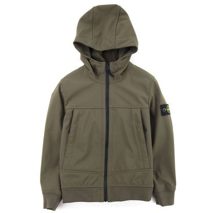Stone Island Junior Q0130 Soft Shell Jacket Khaki V0054