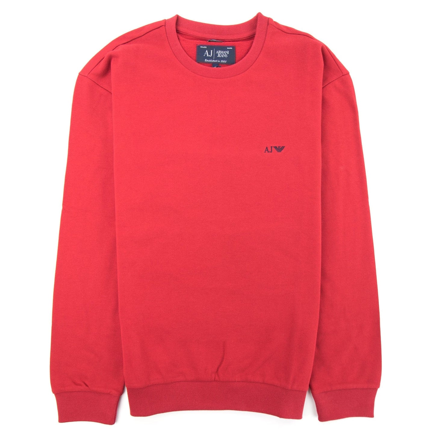 Armani Jeans Basic Logo Crew Sweatshirt Red 4H