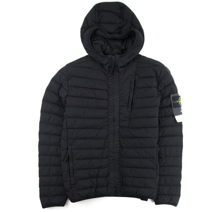 Stone Island 41225 Loom Woven Down Chambers Stretch Nylon-TC Jacket Black V0029