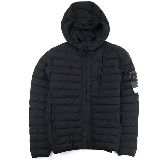 Stone Island 41225 Loom Woven Down Chambers Stretch Nylon-TC Jacket Black V0029