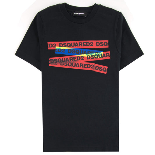 Dsquared2 Kids Banner T-shirt Black