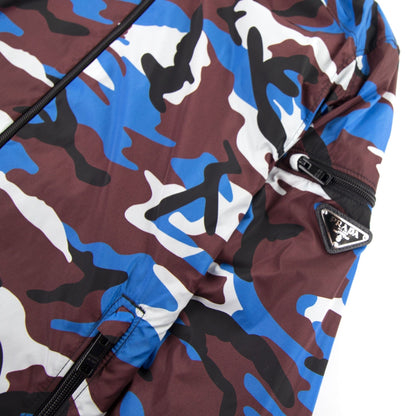 Prada Reversible Camouflage Nylon Jacket Burgundy Camo
