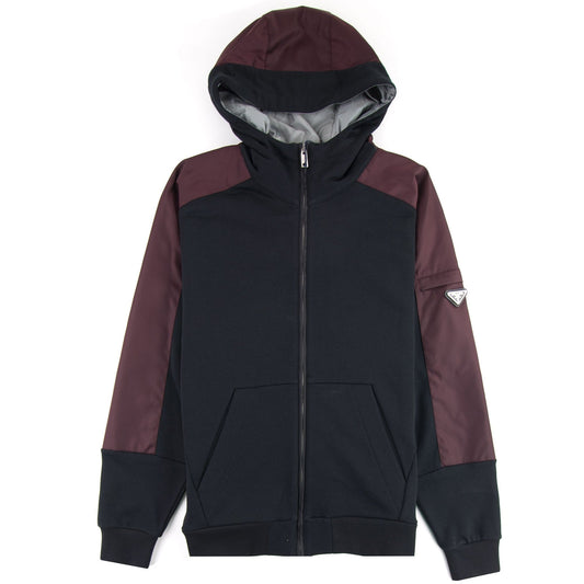 Prada Blouson Metal Logo Hoody Black