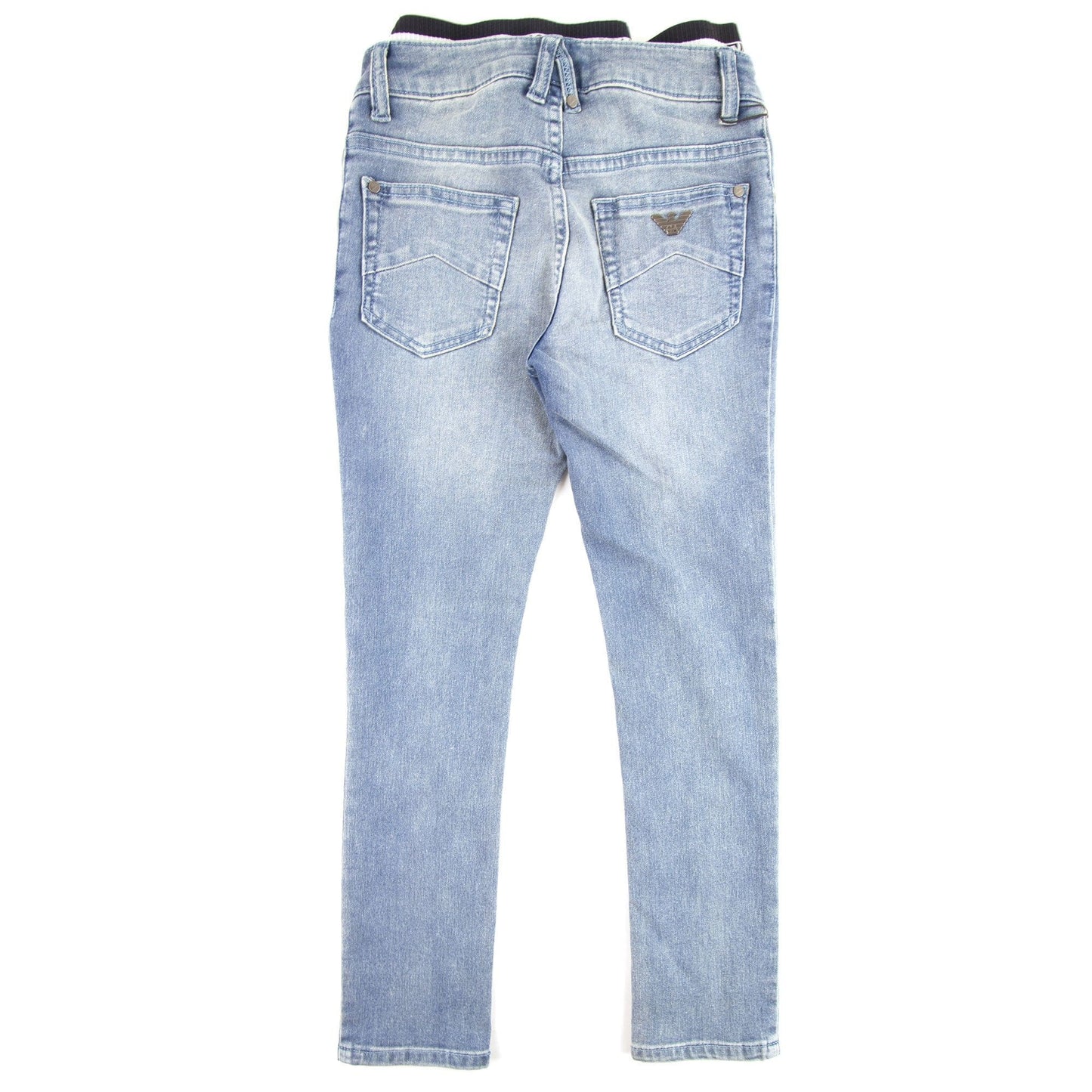 Emporio Armani Jnr J17 Logo Insert Jeans 0942 Mid Blue