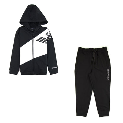 Emporio Armani Jnr Logo Full Tracksuit Nero