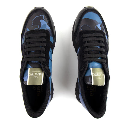 Valentino Camouflage Rockrunner Sneaker Bluette GS5