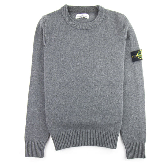 Stone Island Knitted Crew Neck Jumper Dark Grey