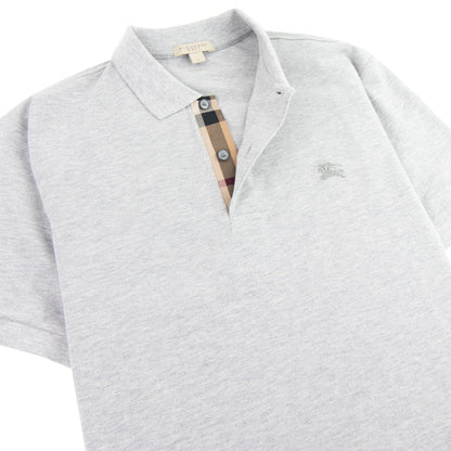 Burberry Oxford Short Sleeve Polo Light Grey