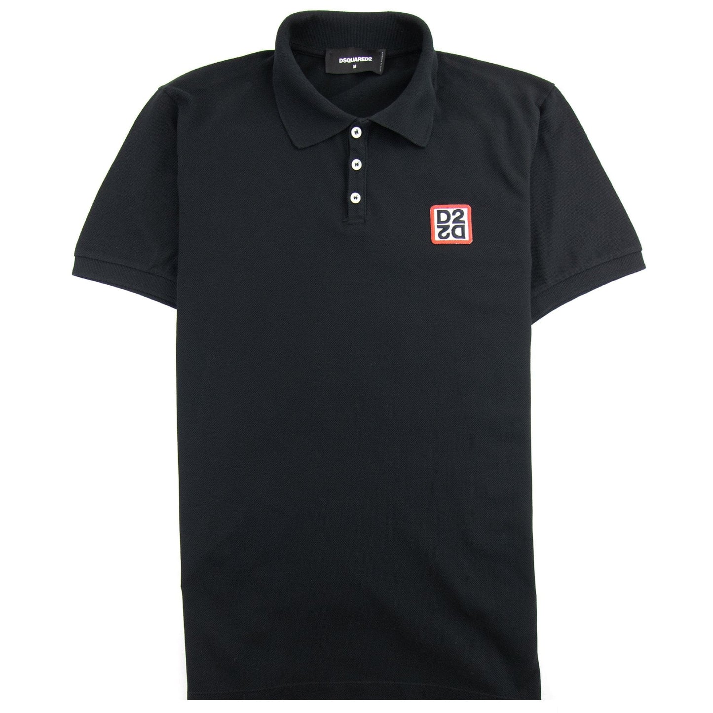 Dsquared2 Mirrored D2 Polo Shirt Black