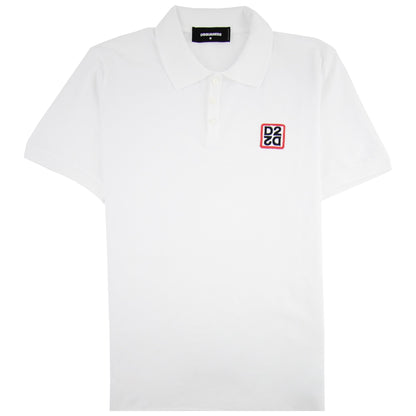 Dsquared2 Mirrored D2 Polo Shirt White