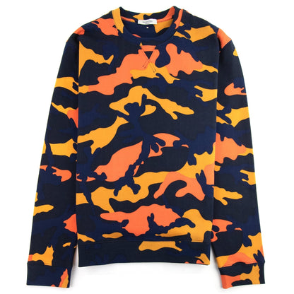 Valentino Camouflage Print Sweater Orange 12z