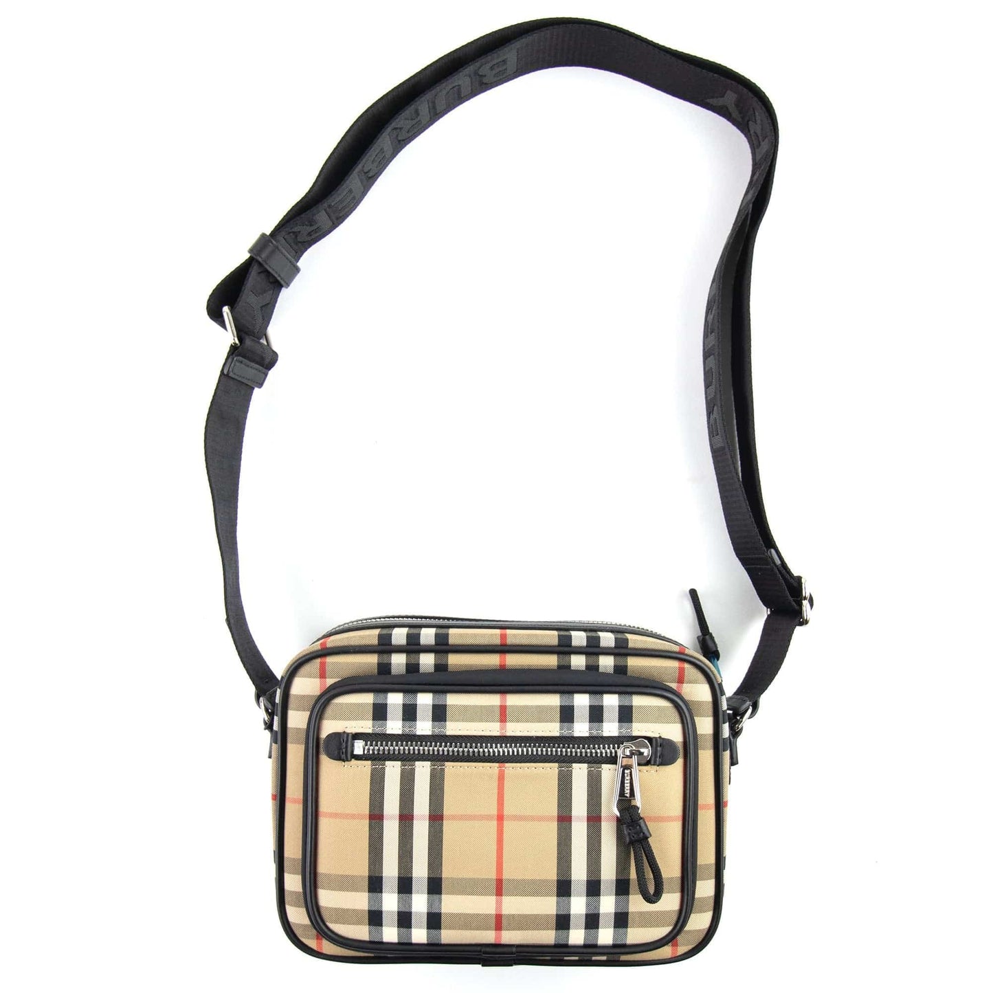 Burberry Vintage Check And Leather Crossbody Bag Archive Beige