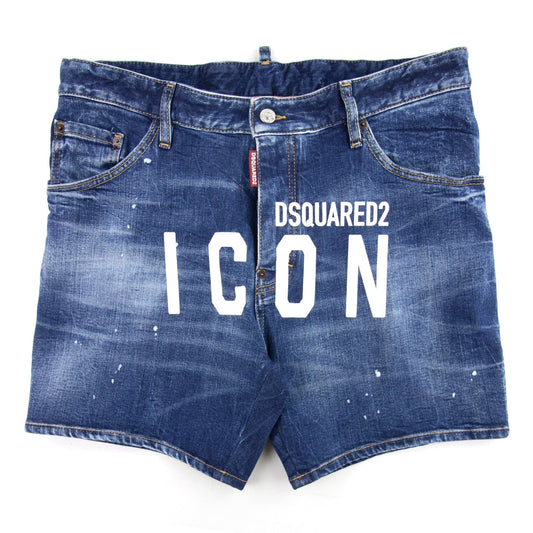 Dsquared2 Dan Commando Denim Shorts Blue