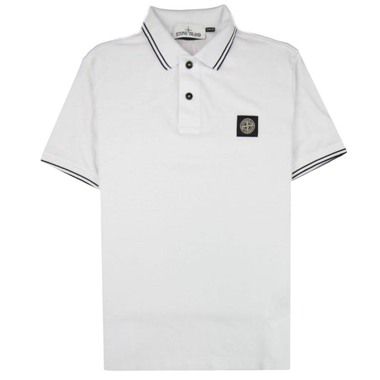 Stone Island 22S18 Slim Fit Polo Shirt White V1001