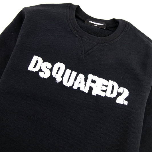 Dsquared2 Kids Stamped Logo Crewneck Sweatshirt Black
