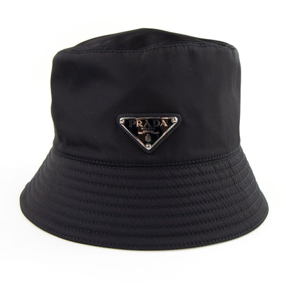 Prada Nylon Logo Bucket Hat Nero