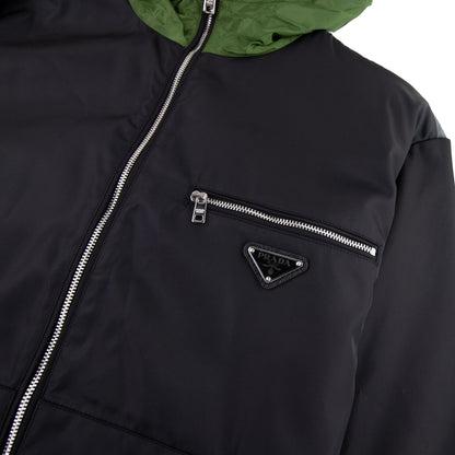 Prada Technical Cotton And Nylon Gabardine Jacket Black