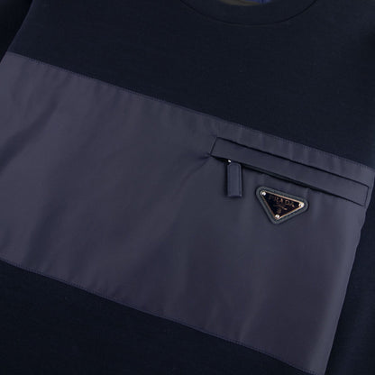 Prada Technical Logo Sweatshirt Navy