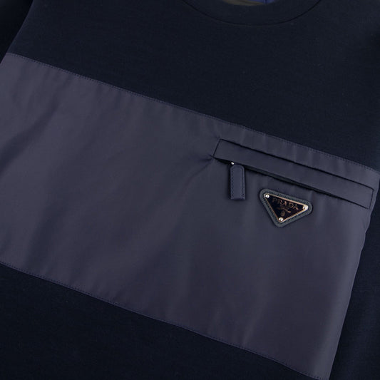 Prada Technical Logo Sweatshirt Navy