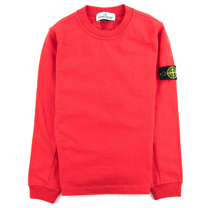 Stone Island Junior Lightweight Crewneck Sweatshirt Red V0010