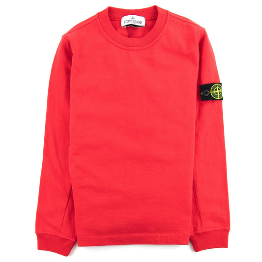 Stone Island Junior Lightweight Crewneck Sweatshirt Red V0010