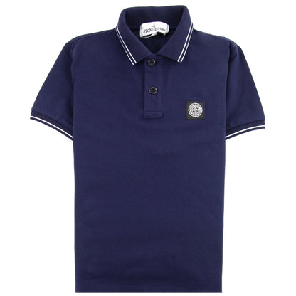 Stone Island Polo Ss Kids Dark Blue V0026