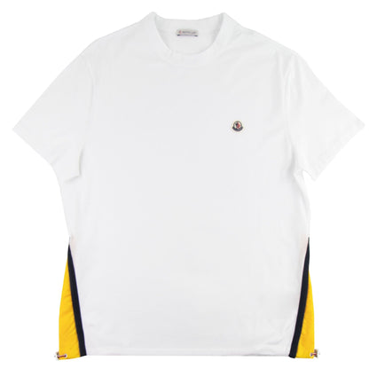 Moncler Maglia Zip Seam T-shirt White 001