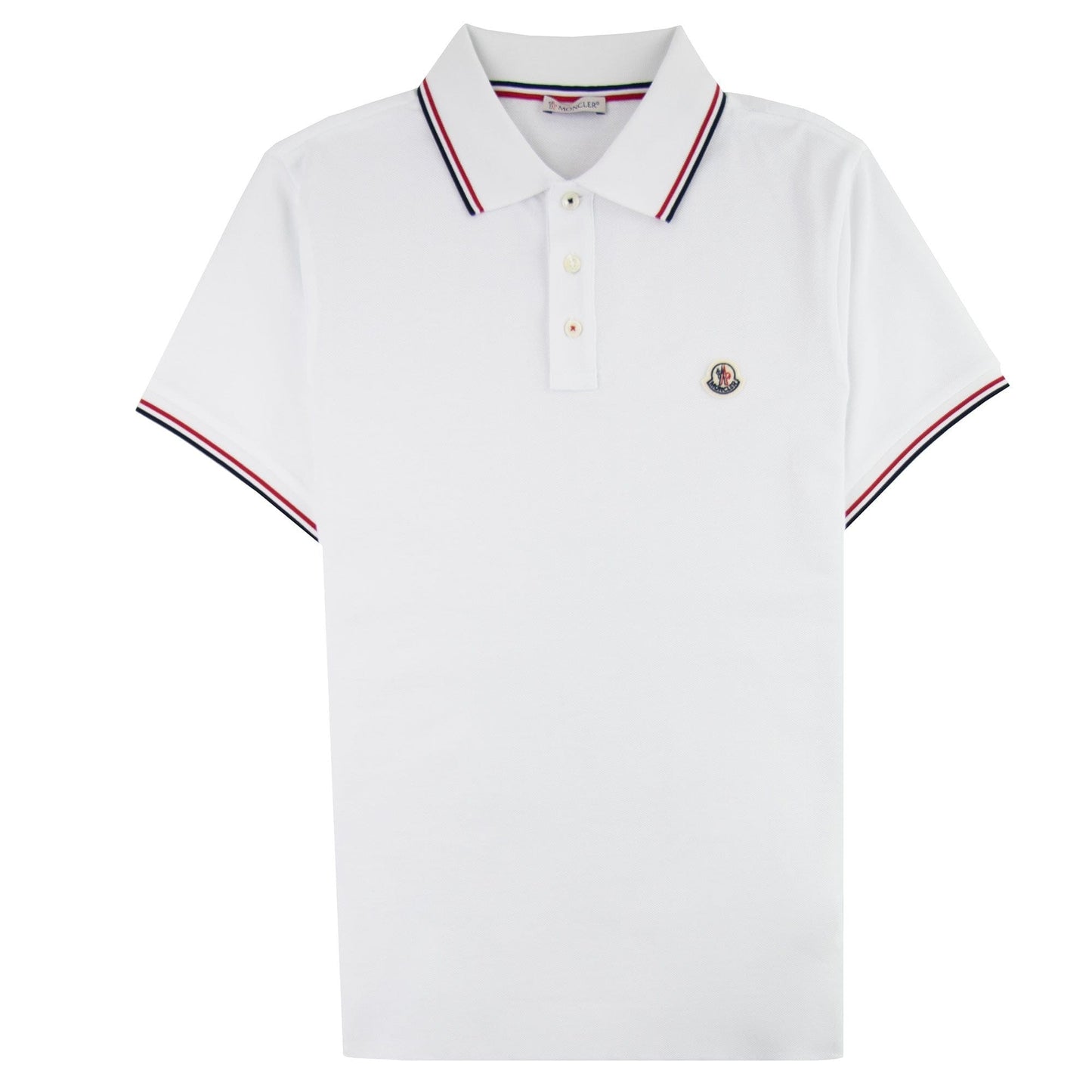 Moncler Maglia Polo Manica Corta White 001