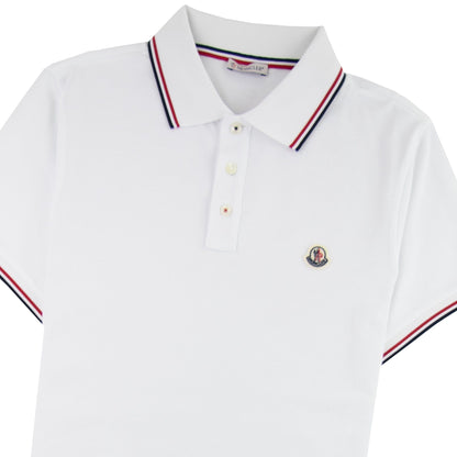 Moncler Maglia Polo Manica Corta White 001