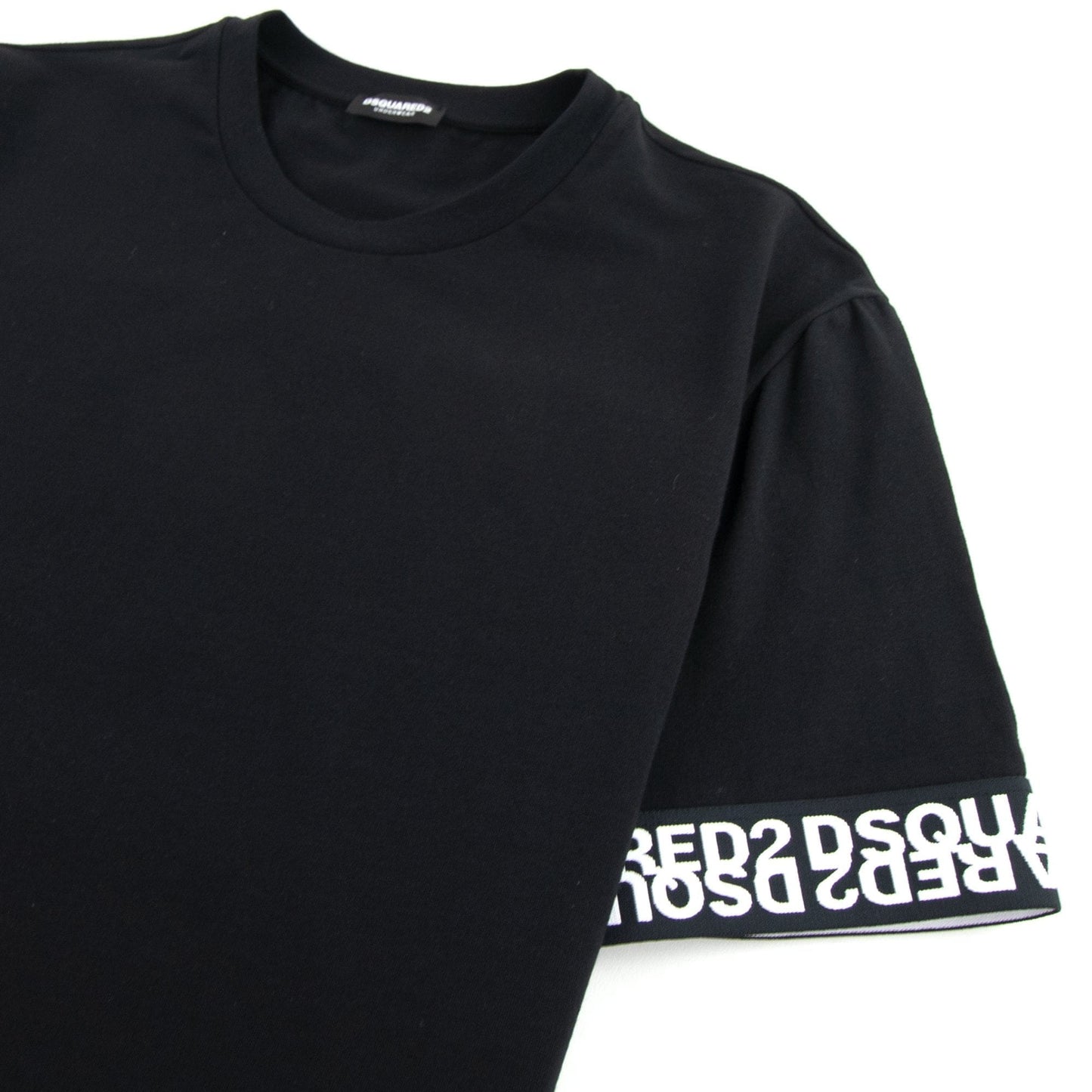 Dsquared2 Cuff Tape Short Sleeve T-shirt Black