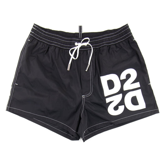 Dsquared2 Mirrored D2 Swim Shorts Black