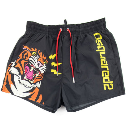 Dsquared2 Tiger Print Shorts Black