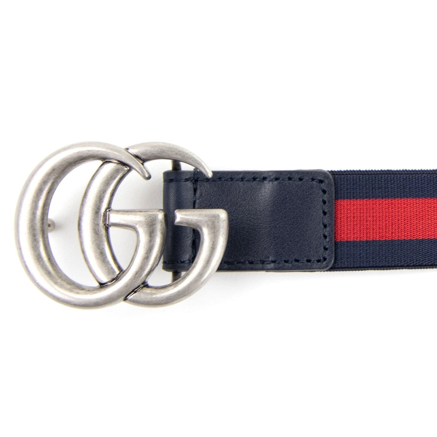 Gucci Junior GG Web Logo Belt Blue/red