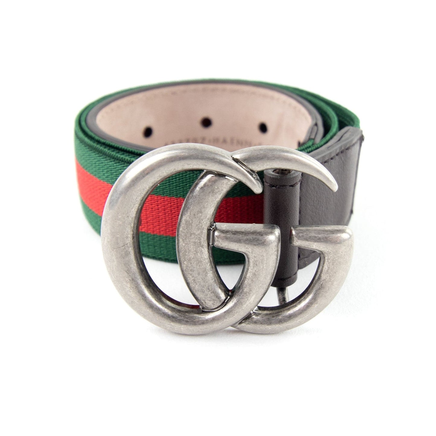 Gucci Junior GG Web Logo Belt Green/red